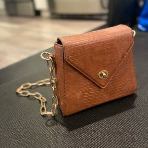 Crocodile print crossbody bag